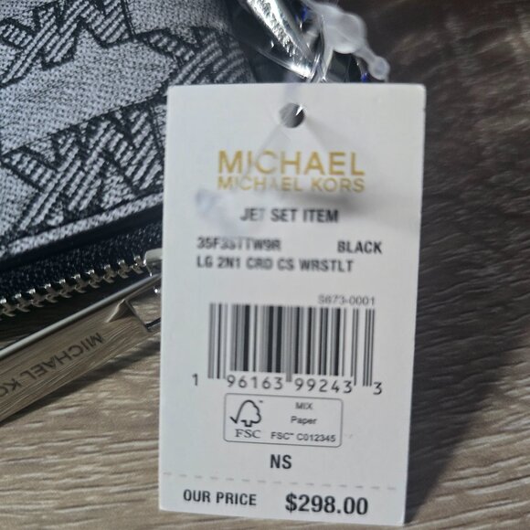 MK BLACK & SILVER WRISTLET - Picture 1 of 6